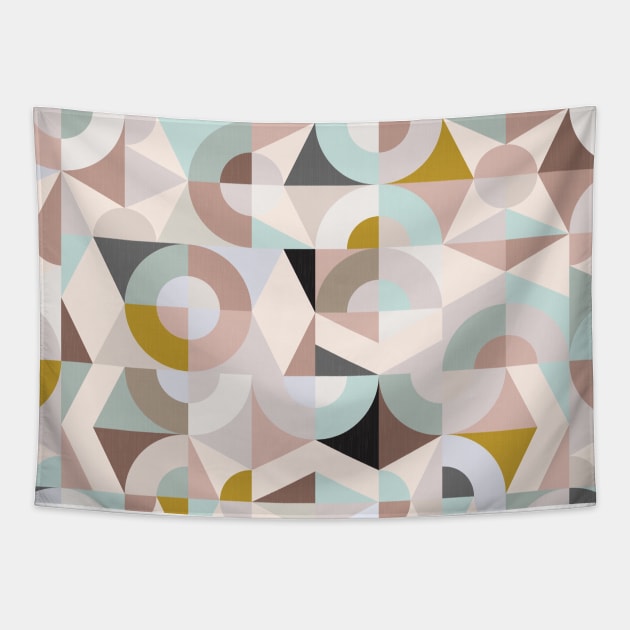 Modern Geometry in Pastels Tapestry by matise