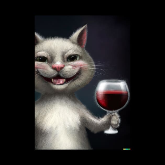 Cat with Wine by maxcode