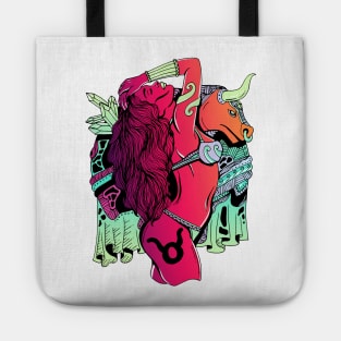 Blue Red Blend Taurus Beauty Tote