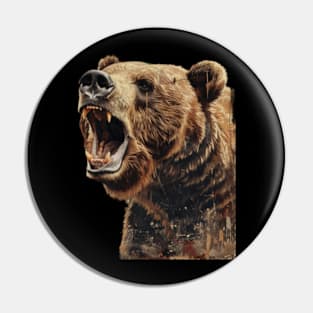 The Assertive Grizzly Bear Stance Pin