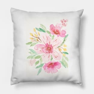 Watercolor floral bouquet Pillow