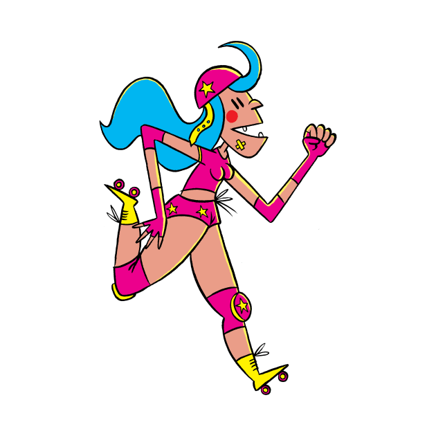 Roller Derby Girl by Happy Monsters