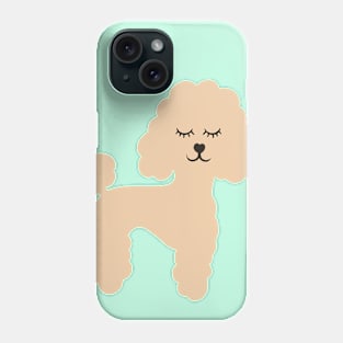 Cute Sleepy Beige Apricot Poodle Illustration Phone Case