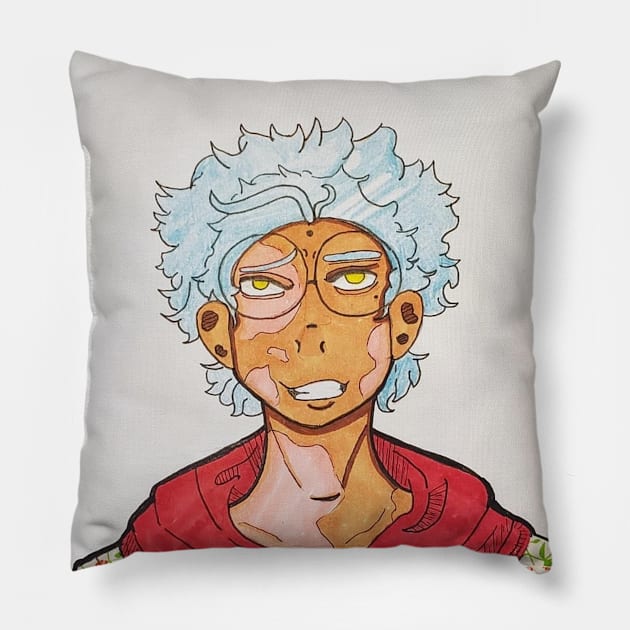 Pop Red Boy Pillow by Sociosquid