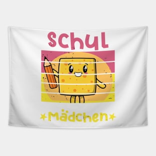 Schulmädchen 1. Klasse Smile Schulbeginn T shirt Tapestry