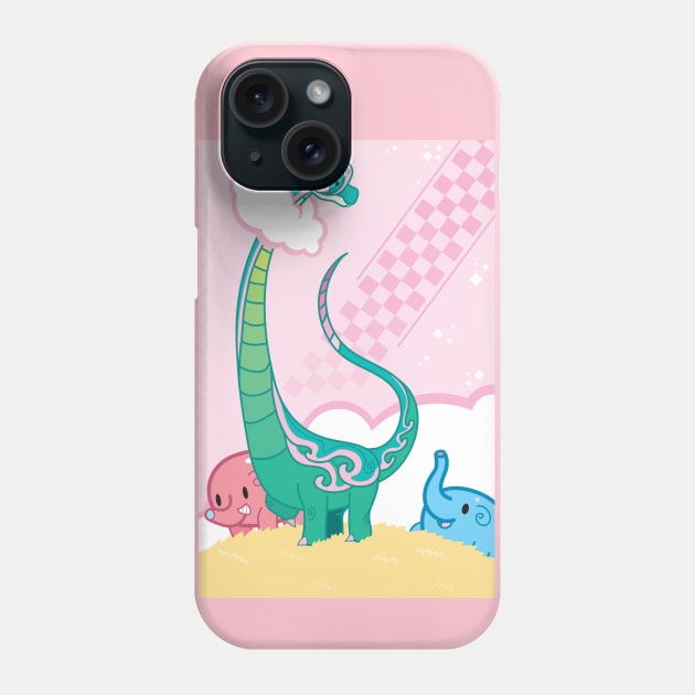 Sauropod - Full Background Phone Case by Cosmopoliturtle