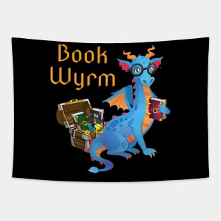 Book Worm Reading Dragon Tapestry