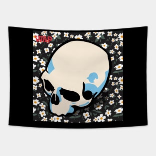 Skull design with fblooming lower Tapestry