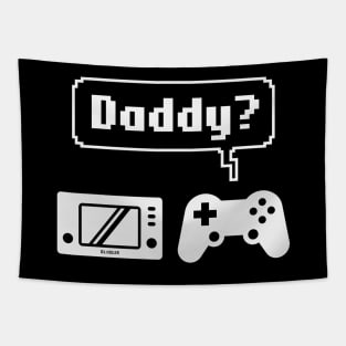 Controller Game Console Icons (Cartoon: Daddy? / White) Tapestry