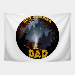 Best Camping Dad Ever Funny Camping Tapestry
