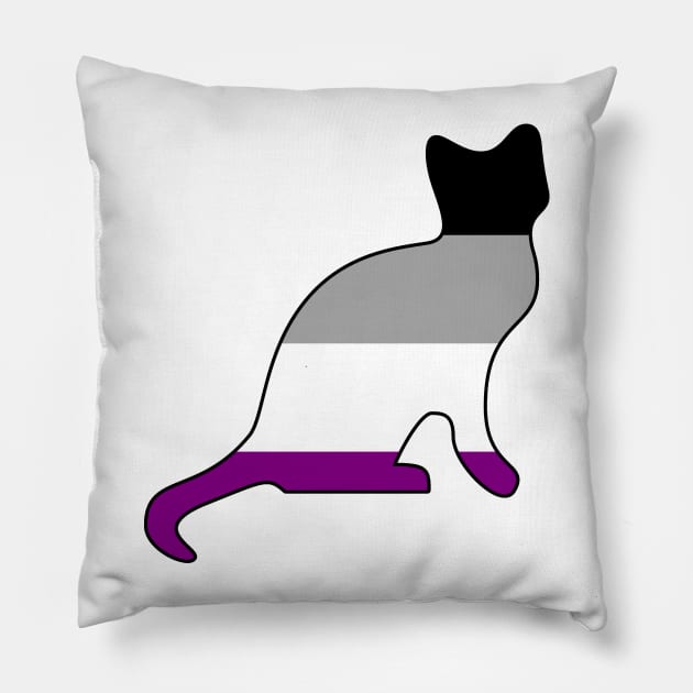 Asexual Kitty Pillow by NatLeBrunDesigns