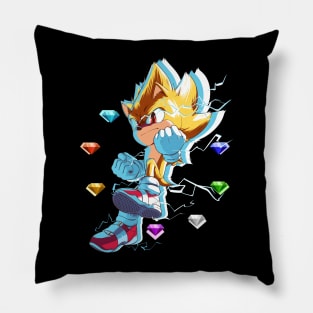 super form hedgehog Pillow