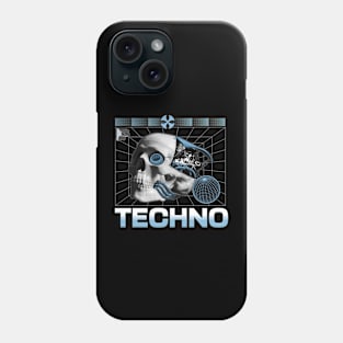 TECHNO  - Tech Head (White) Phone Case