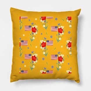 Seamless pattern Memorial Day Pillow