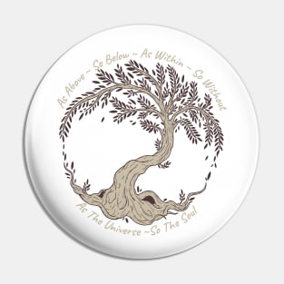 AS ABOVE SO BELOW AS WITHIN SO WITHOUT AS THE UNIVERSE SO THE SOUL TREE OF LIFE Pin