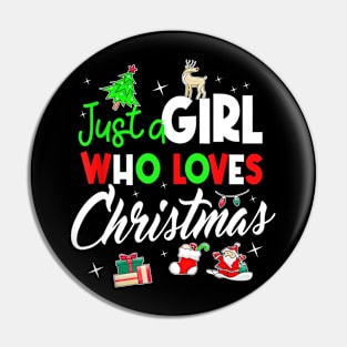 this girl loves christmas Pin