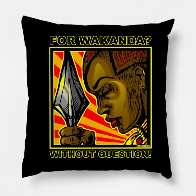 For Wakanda? Pillow by Wakanda Forever