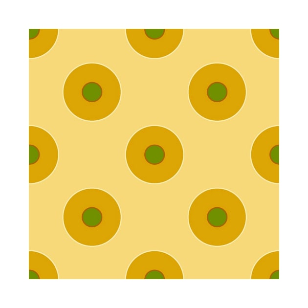 Mustard yellow vintage duplo dots by YamyMorrell