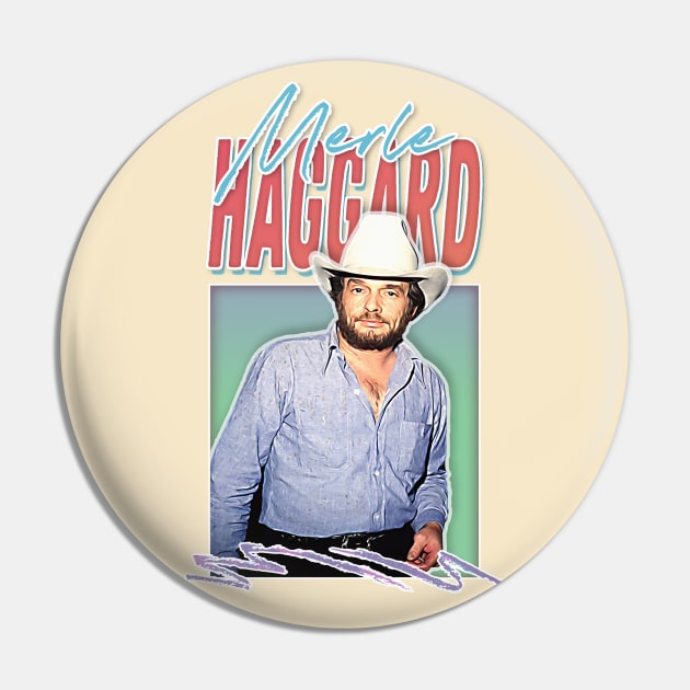 Merle Haggard / Retro Style Country Music Fan Gift Pin by DankFutura