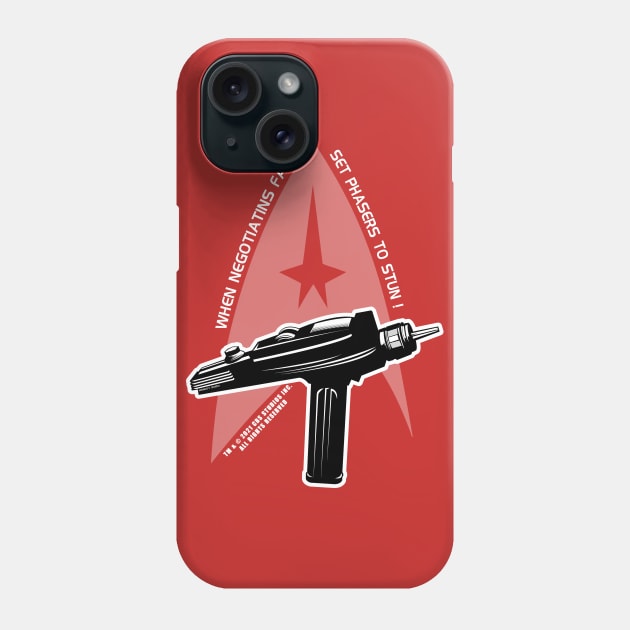 ...Set phasers to stun Phone Case by Illustratorator