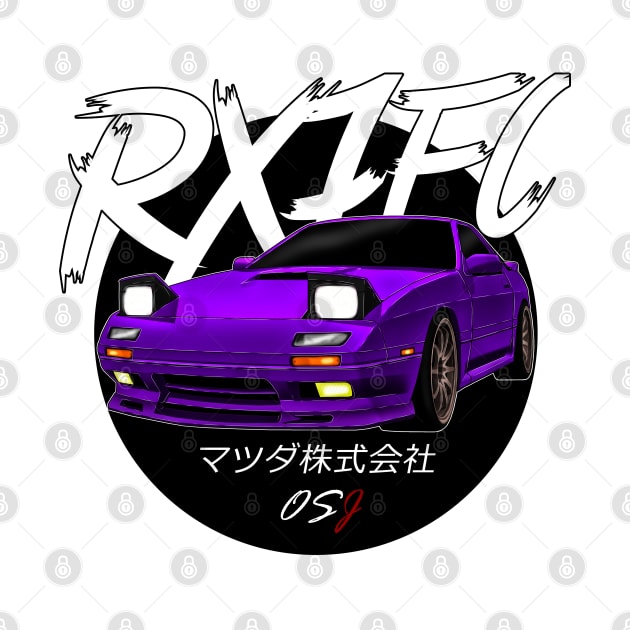 JDM RX-7 [FC] Purple Black Sun Edition by OSJ Store