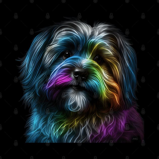 Neon Havanese Dog by Sygluv