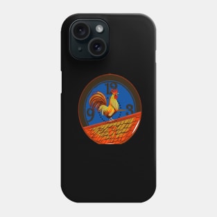 Rooster Clock Funny Art Phone Case