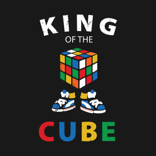 King Of The Cube Rubik's Rubiks Cube Rubik Cube Retro Colorful Cube Game Fun Gift for Cuber Spinning Rubix T-Shirt