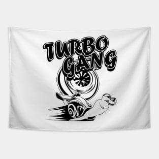 turbo gang turbo snail speed race Tapestry