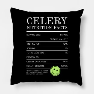 Celery Nutrition Facts Pillow