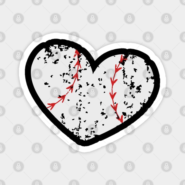 Baseball Heart Magnet by pralonhitam