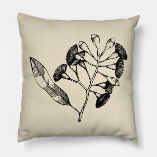 Garden Flower with Seed Pods Pillow