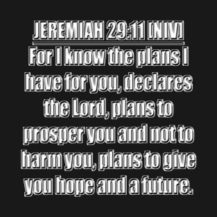 Jeremiah 29:11 Bible Verse NIV Text T-Shirt