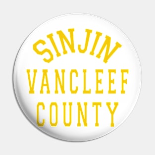 Sinjin Drowning Merch Sinjin Vancleef County Pin