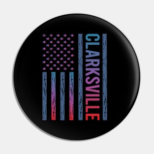 Blue Red Flag - Clarksville Pin