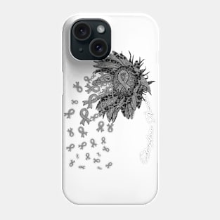 Cytomegalovirus Awareness - Sunflower ribbon flowers fall Phone Case