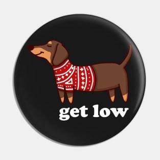 Funny Christmas Dachshund Pin