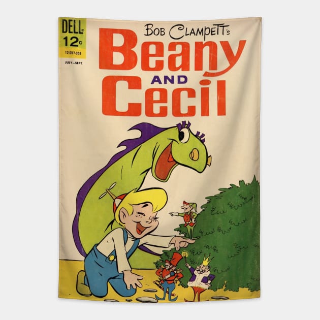 Beany and Cecil Comic Book Cover - Vintage Style - Authentic Tapestry by offsetvinylfilm