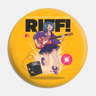 Anime Guitar Riff Girl Pin