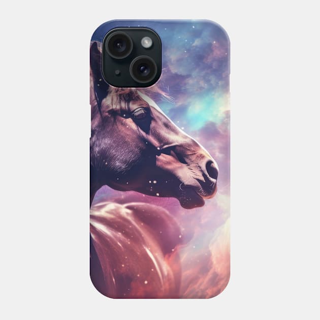 Horse Wild Animal Majestic Wilderness Surrealist Phone Case by Cubebox