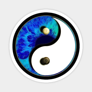 Ying Yang Blue Moves Magnet