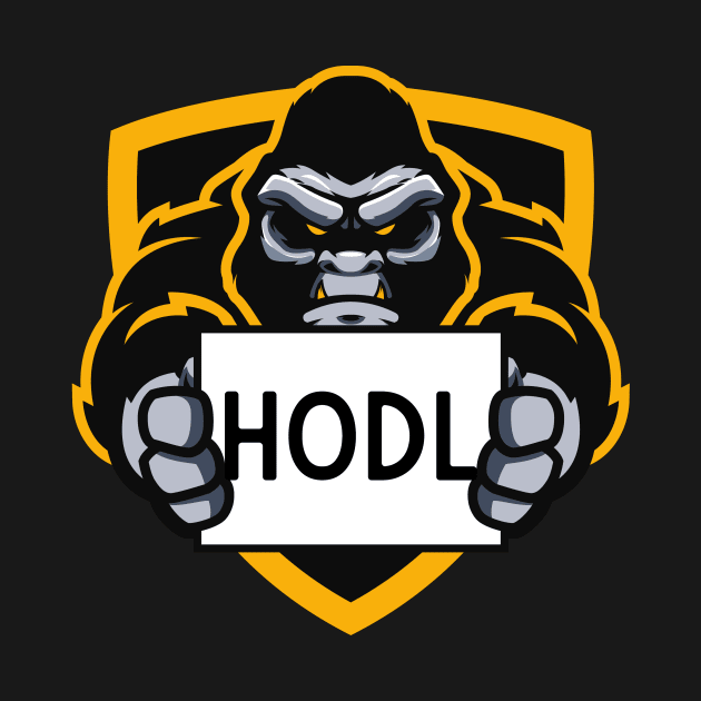 Hold On For Dear Life HODL Ape by LaHarra Designs