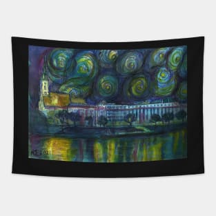 Bratislava by night Tapestry