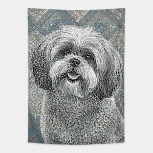 Dog Portrait - Lhasa Apso Tapestry