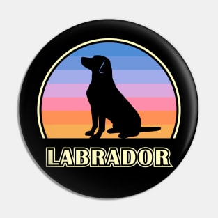 Labrador Retriever Vintage Sunset Dog Pin