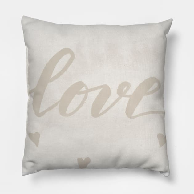 Valentine's Day Watercolor Love – white Pillow by wackapacka