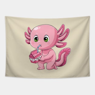 Strawberry Axolotl Tapestry