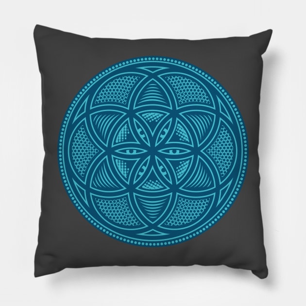 Seed of Life 2 color Pillow by SteveGrime