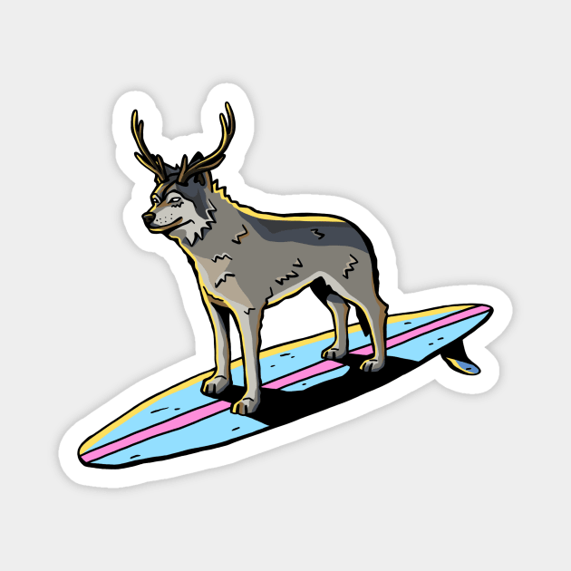 The Antlered Wolf x Summer - Surfs Up Magnet by The Antlered Wolf