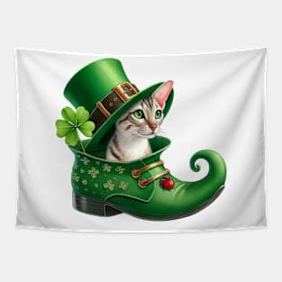 Oriental Shorthair Cat Shoes For Patricks Day Tapestry